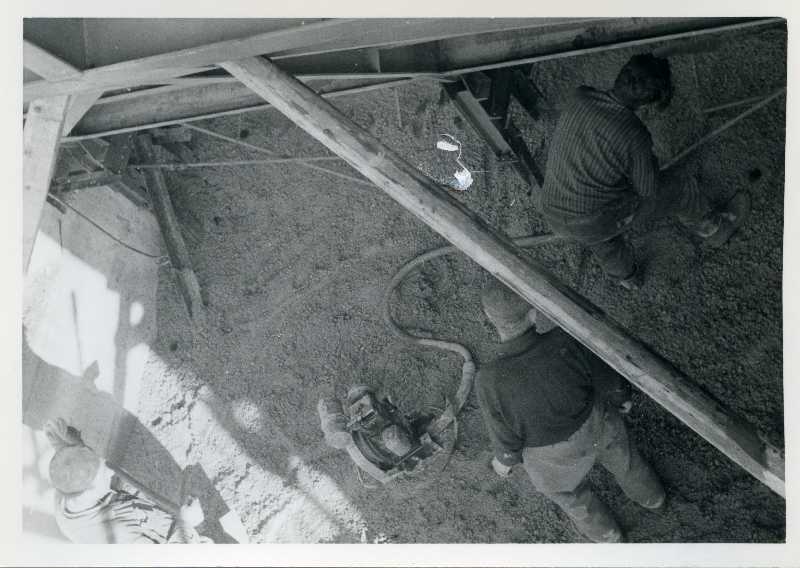 Cantiere di bonifica. Opere di presa in costruzione. Dettaglio dello scavo